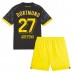 Borussia Dortmund Karim Adeyemi #27 Kopio Lastenvaatteet Vieras Pelipaita Lasten 2023-24 Lyhyet Hihat (+ shortsit)